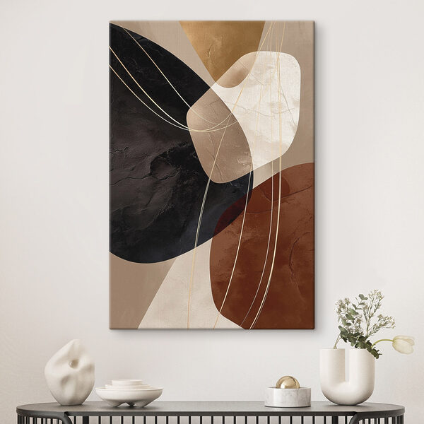 Tablouri Tablouri Forme abstracte în culori calde (SKU: s45879)