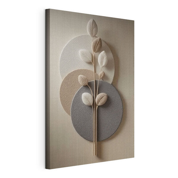 Tablouri Group of round plates with a plant on it (SKU: s45883)