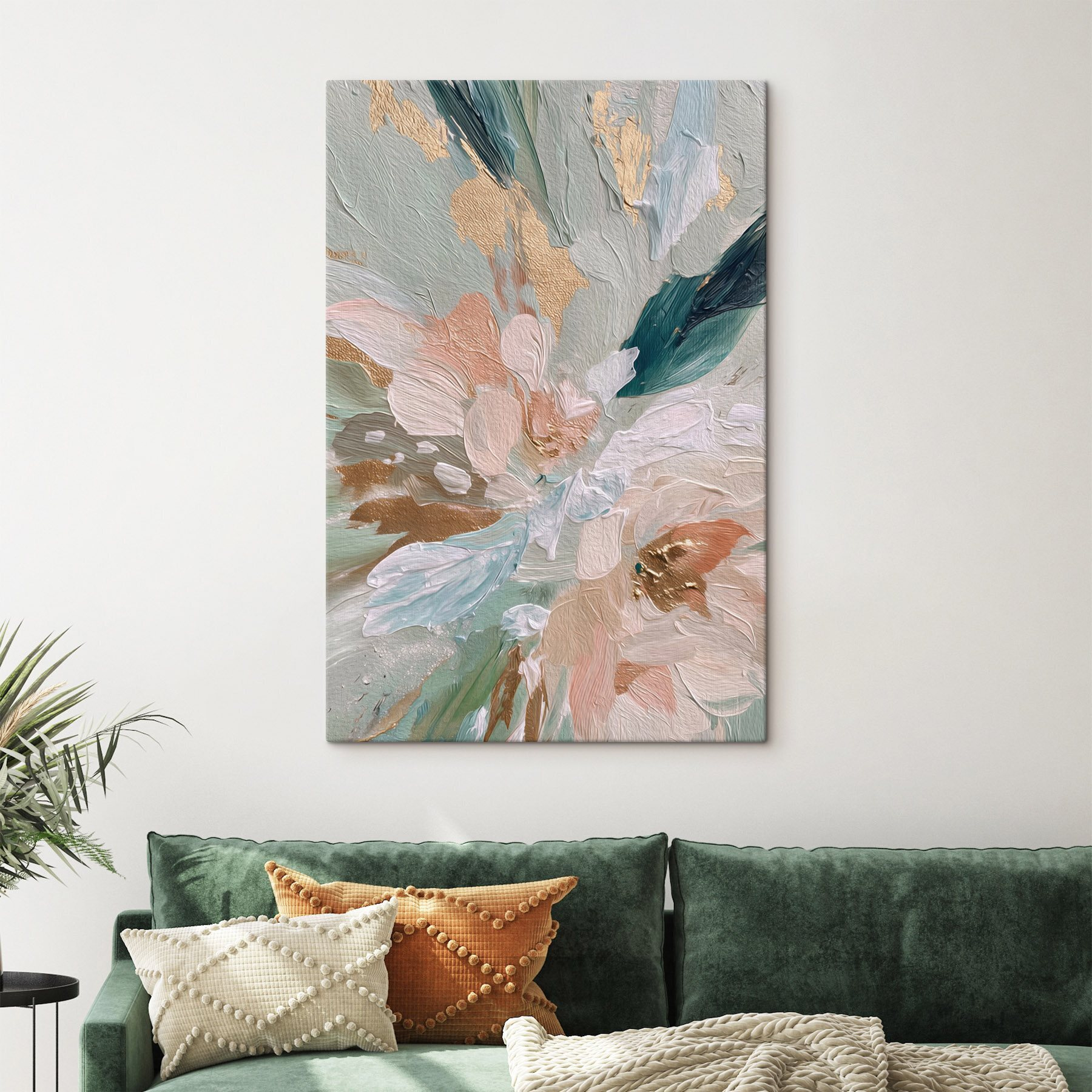 Delicate petals in soft pastel hues
