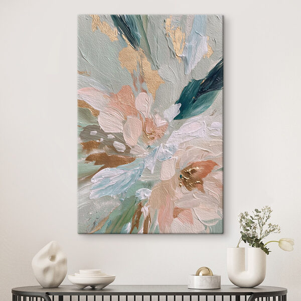 Delicate petals in soft pastel hues