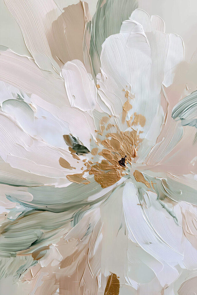 Delicate floral abstraction in soft hues