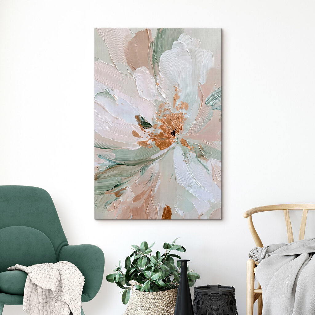 Delicate floral abstraction in soft hues