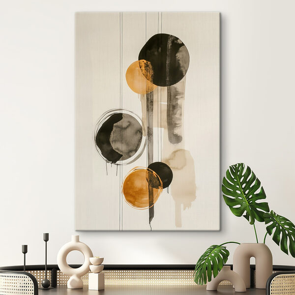 Painting of circles and lines