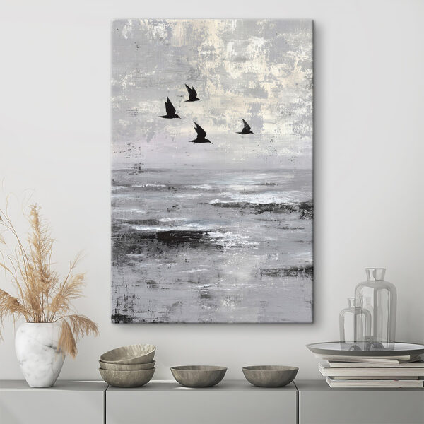 Birds flying in the sky