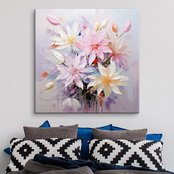 Tablouri Tablouri Tablou cu flori pe fundal alb (SKU: s45738)