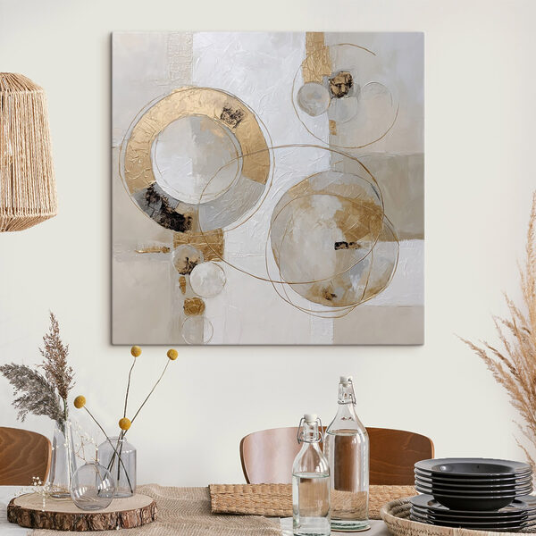 Painting of circles and lines