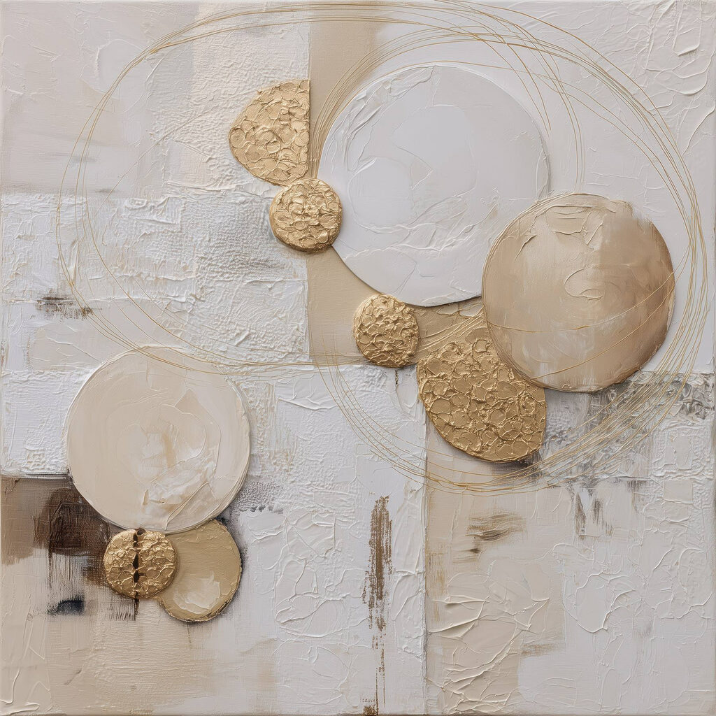 Abstract forms in soft earth tones