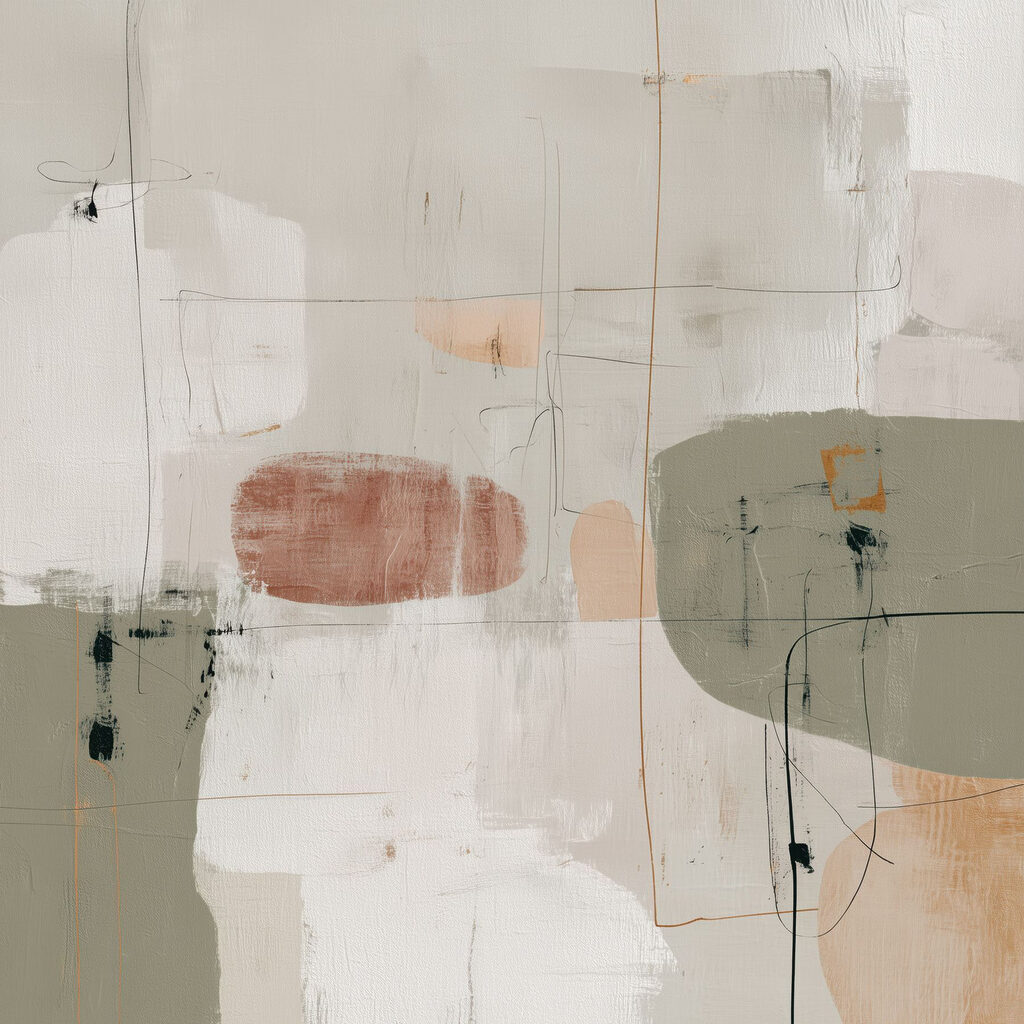 Painting of different colored shapes