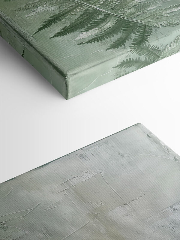 Fern leaf on a glass surface