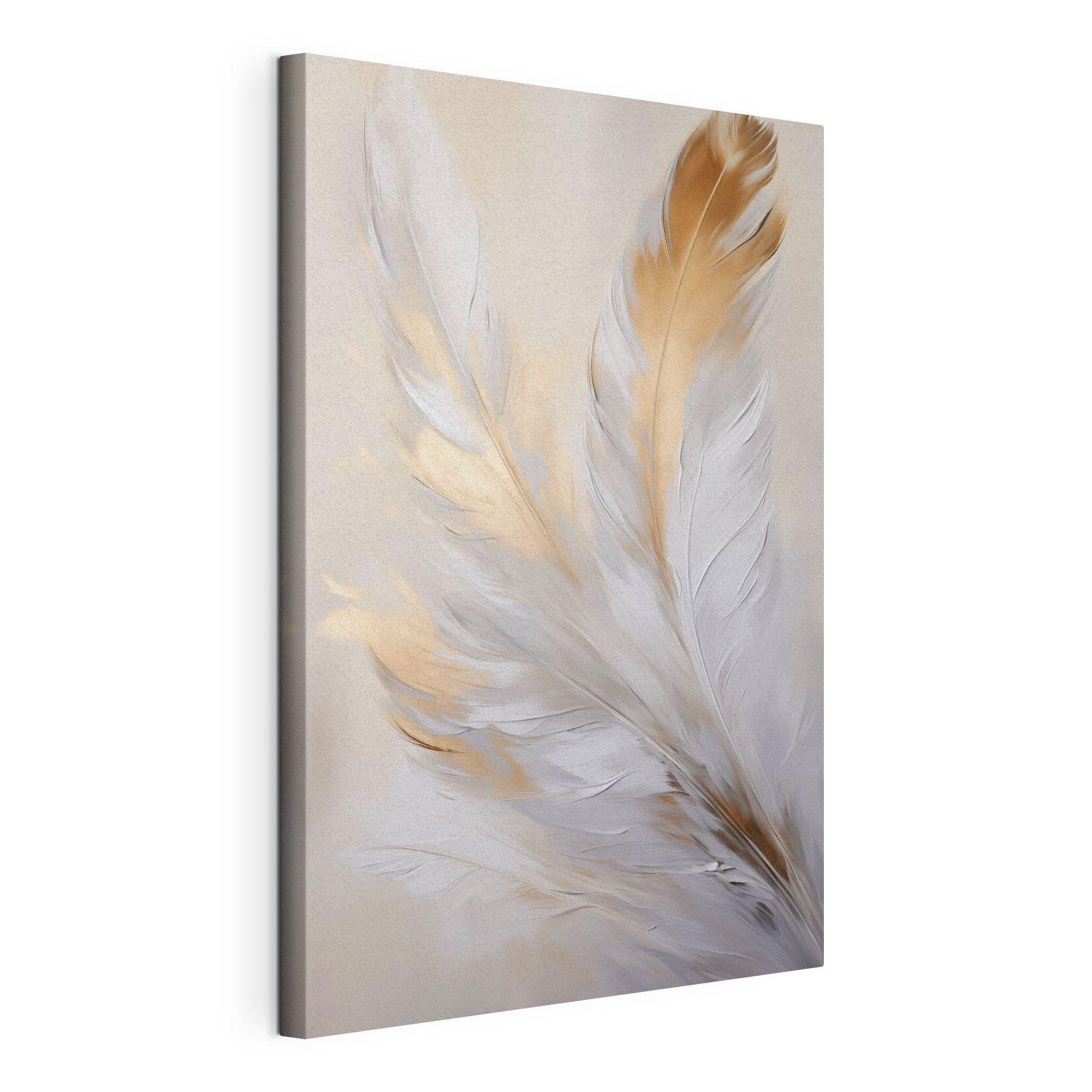 Soft feathers against a muted background Soft feathers against a muted background