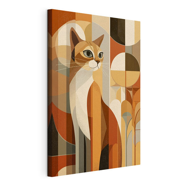 Cat with a colorful background