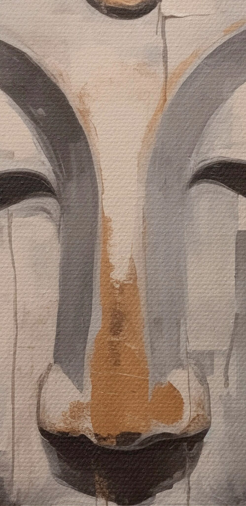 Painting of a buddha face