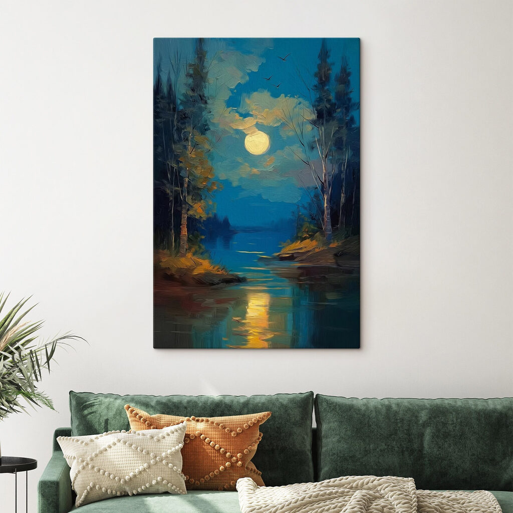 Moon over a river Moon over a river