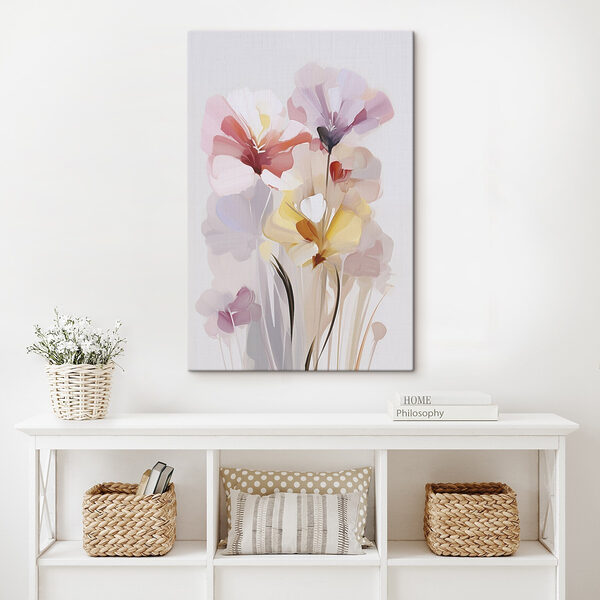 Painting of flowers on a white background