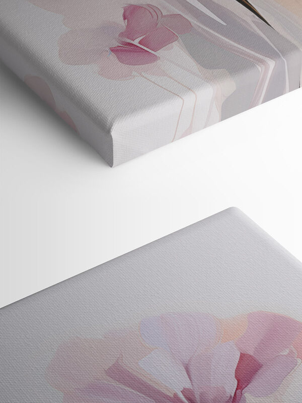 Painting of flowers on a white background
