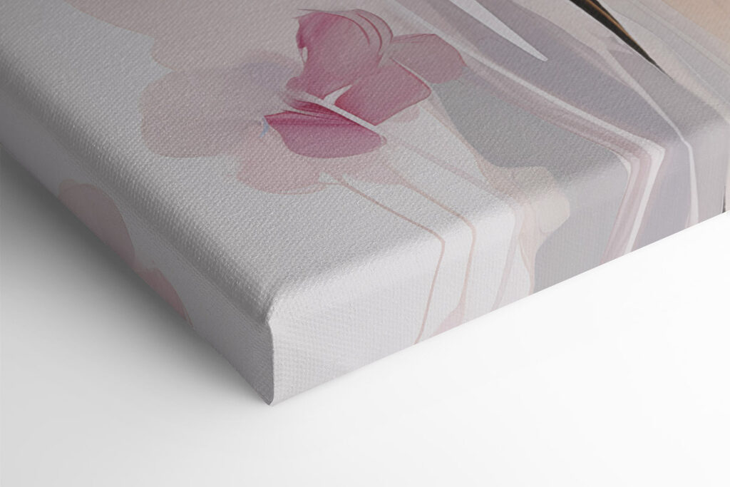 Painting of flowers on a white background