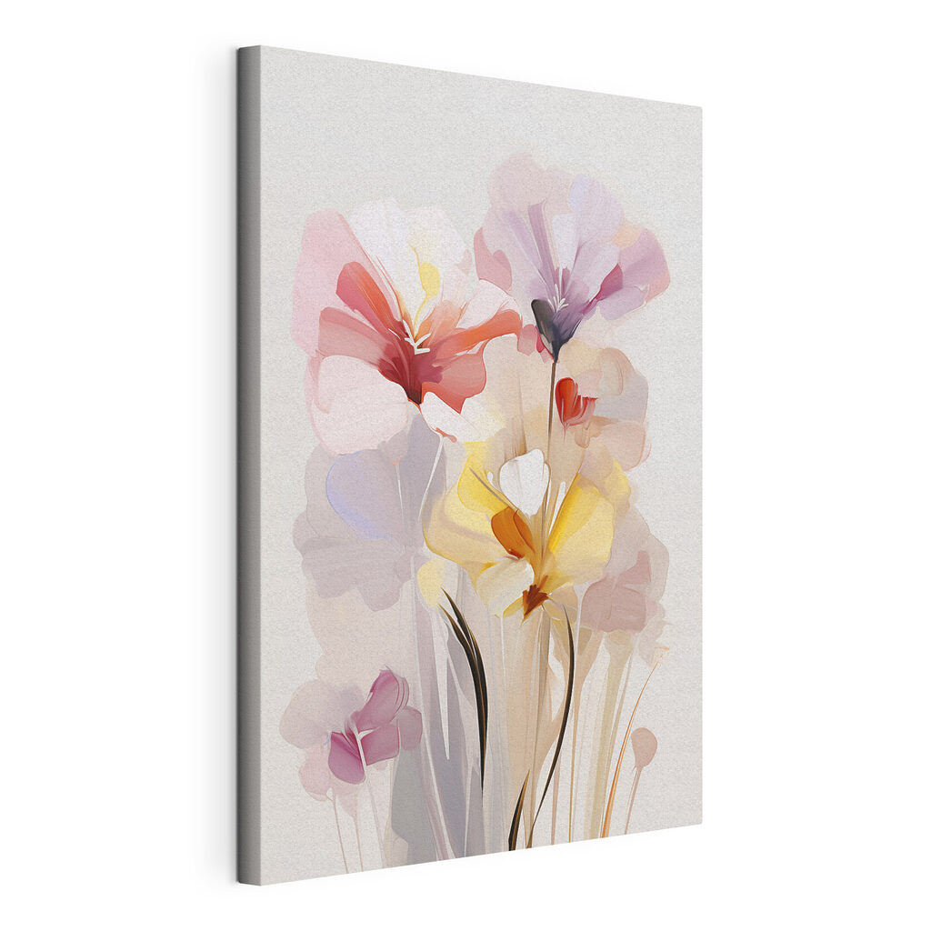 Painting of flowers on a white background
