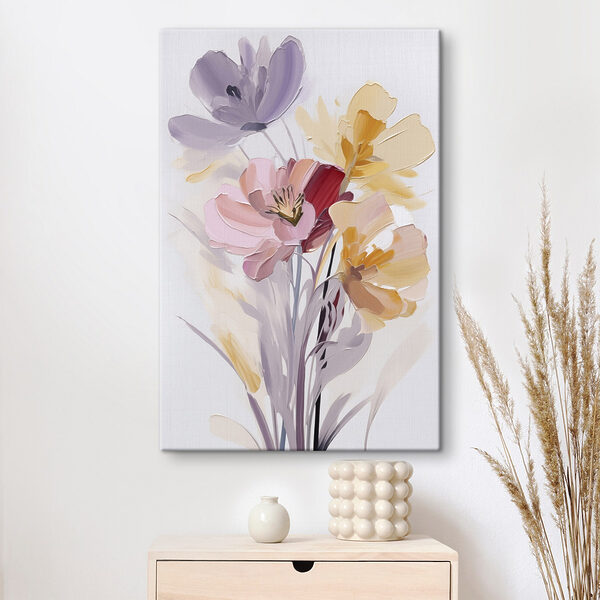 Tablouri Tablouri Tablou cu flori pe fundal alb (SKU: s46355)