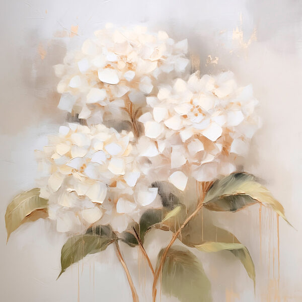 Painting of white flowers