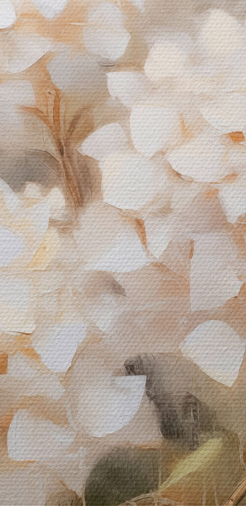 Painting of white flowers