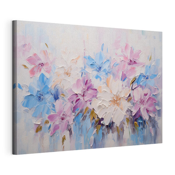 Tablouri Pictură cu flori pe o suprafață albă (SKU: s46373) Tablouri Tablouri Pictură cu flori pe o suprafață albă (SKU: s46373)