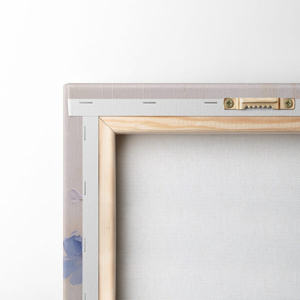 Painting of flowers on a white surface