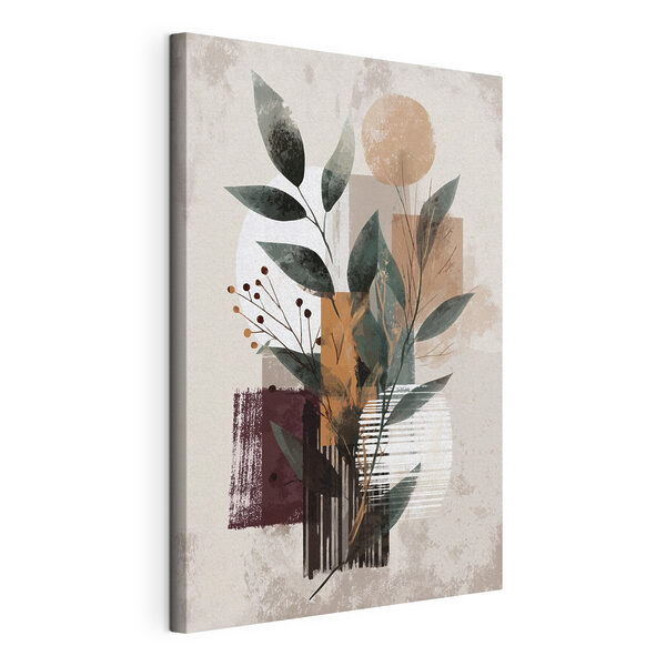 Tablouri Pictură cu frunze și flori (SKU: s46393) Tablouri Tablouri Pictură cu frunze și flori (SKU: s46393)
