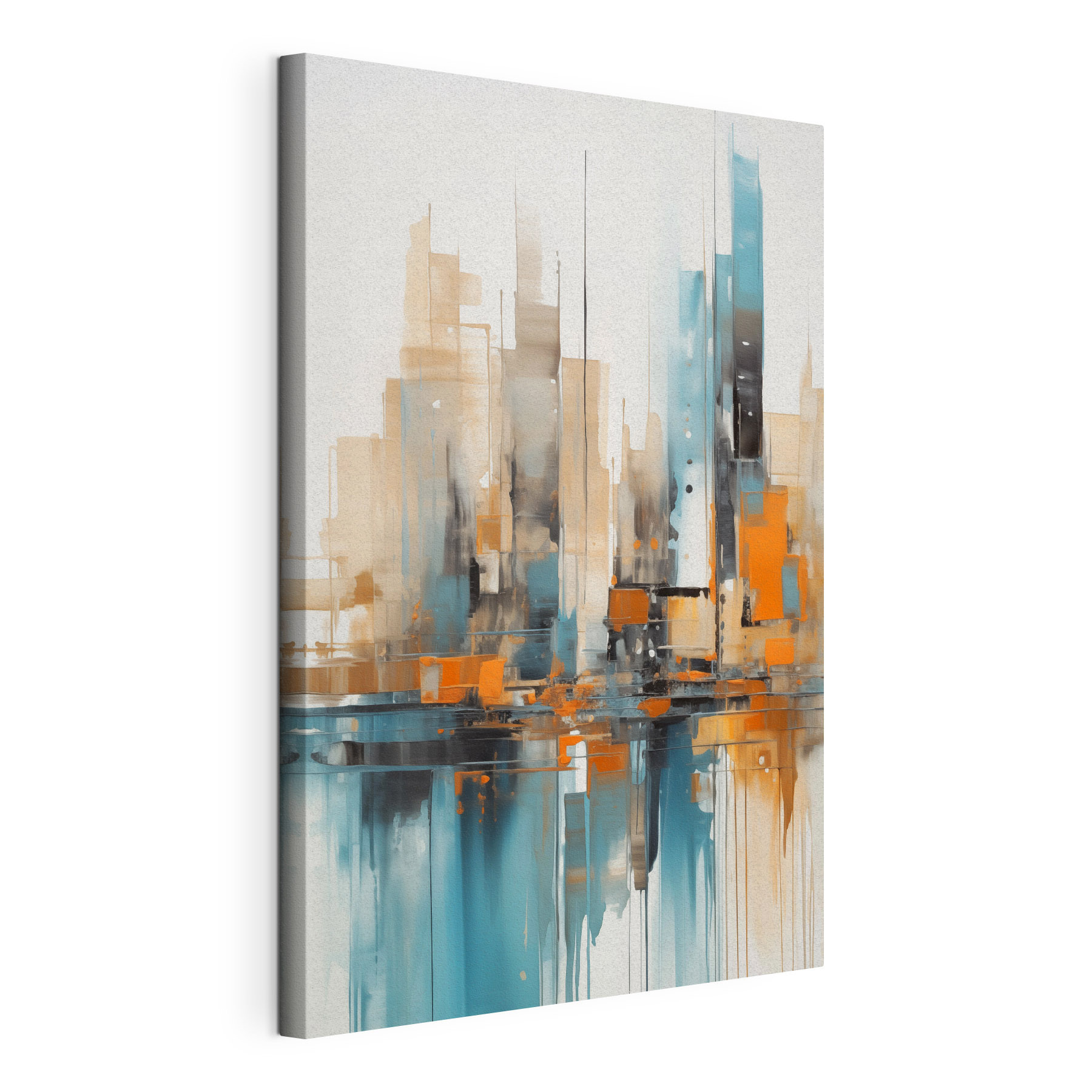 Painting of a city Painting of a city