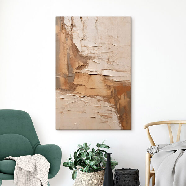 Tablouri Tablouri Straturi abstracte în nuanțe neutre (SKU: s46273)