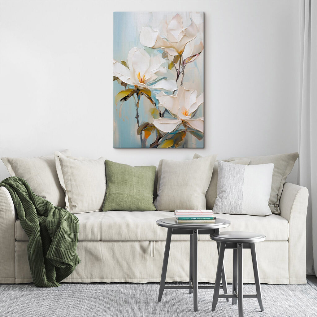 Painting of white flowers
