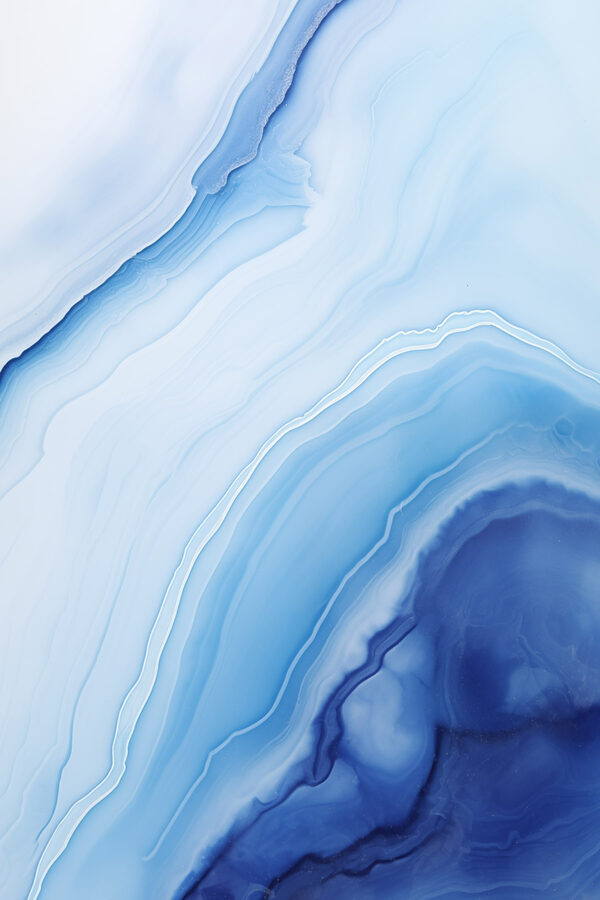 Fluid waves of calming blue tones