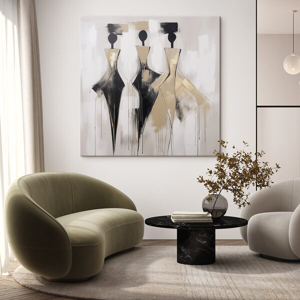 Painting of a group of women Painting of a group of women