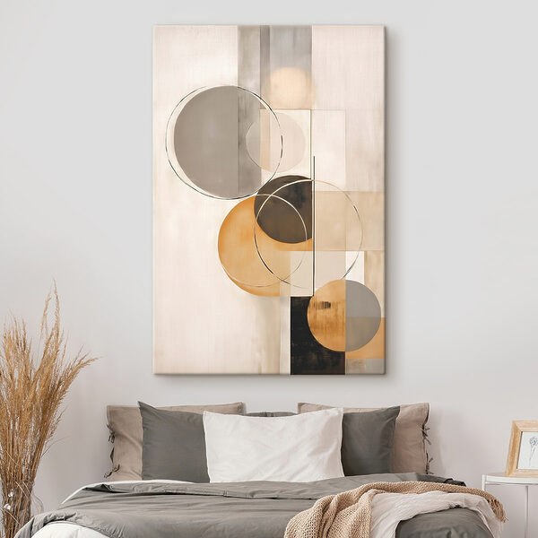 Art piece of art with circles and squares