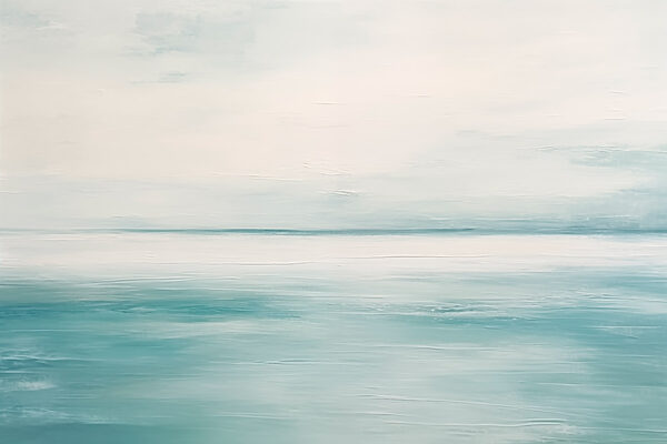 Calm ocean with a cloudy sky Calm ocean with a cloudy sky