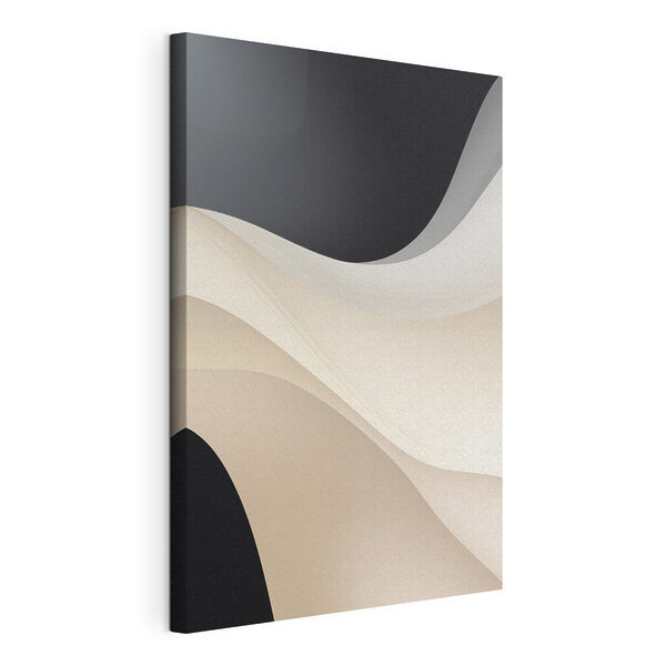 Tablouri Tablouri Linii ondulate alb-negru (SKU: s46492)