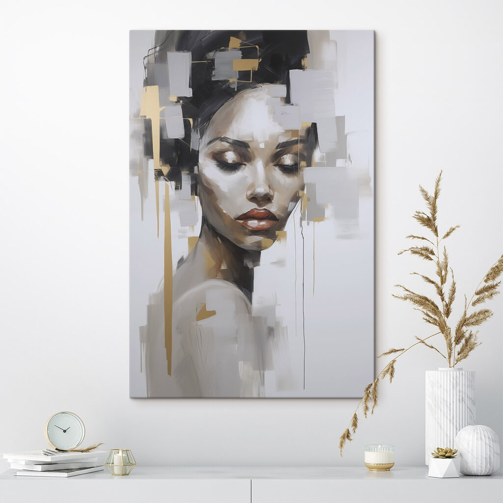 Painting of a woman's face