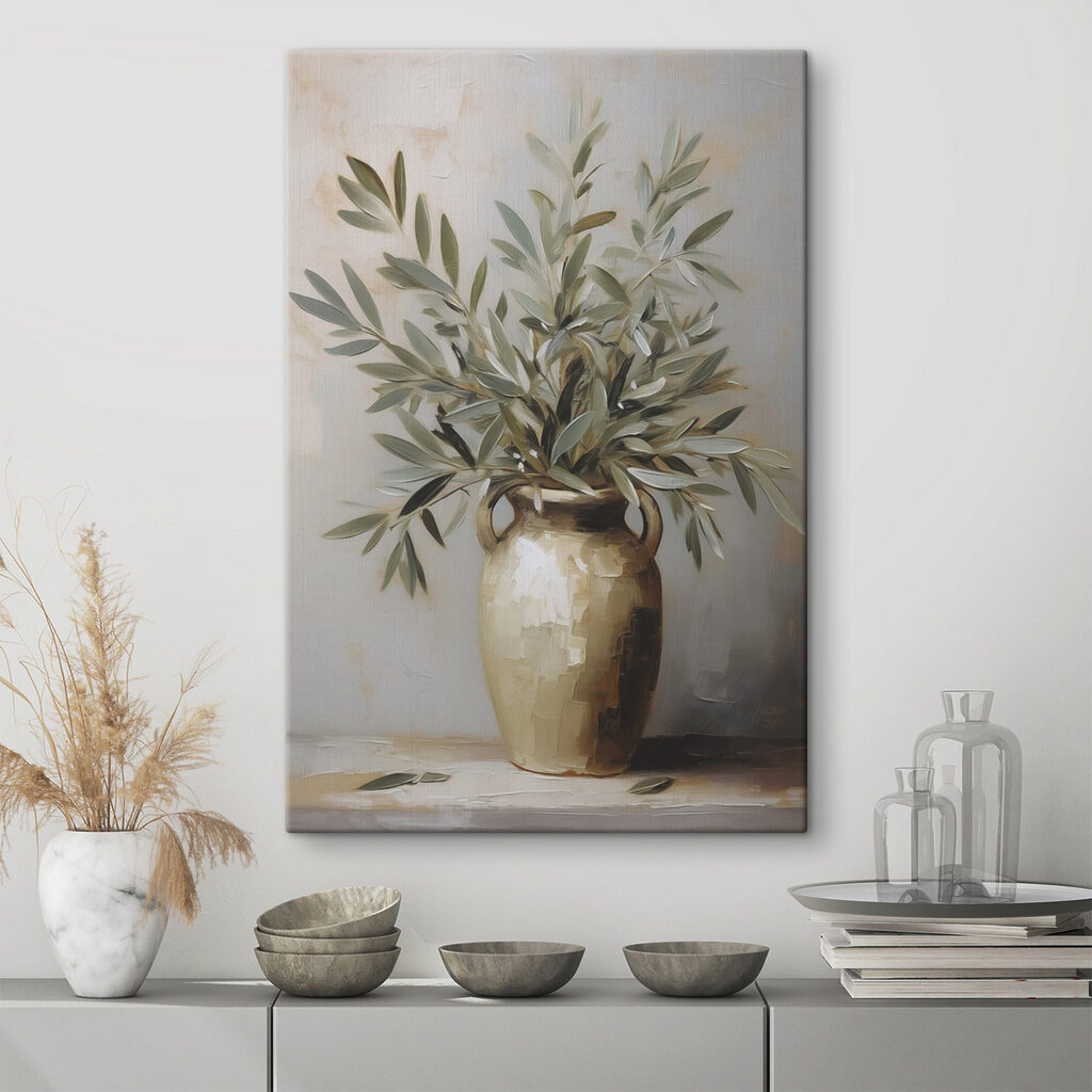 Painting of a plant in a vase