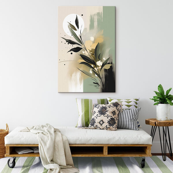 Painting of a plant with leaves