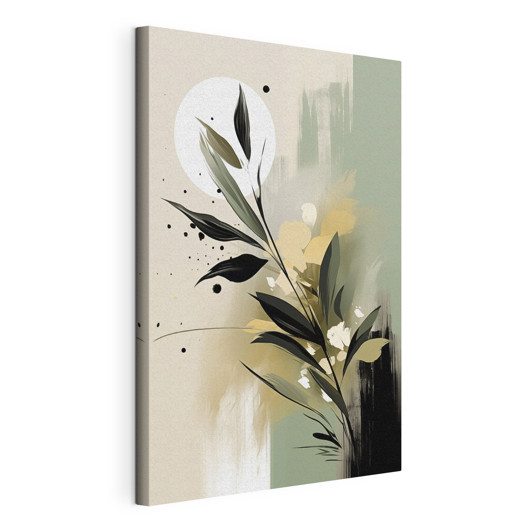 Painting of a plant with leaves