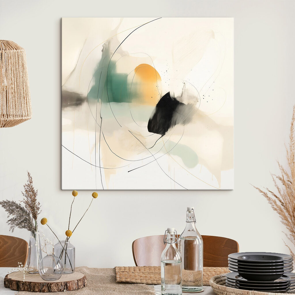 Painting of a circle and a circle