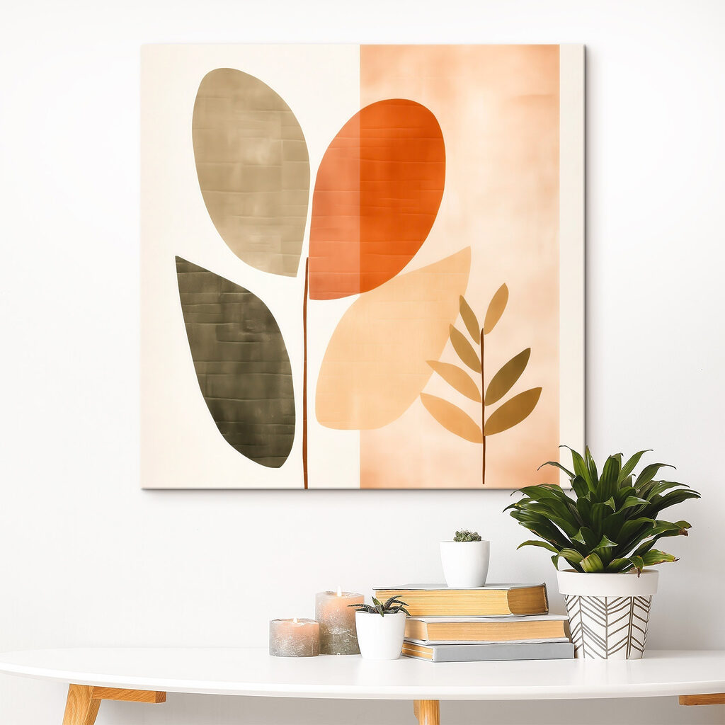Painting of leaves and a plant Painting of leaves and a plant