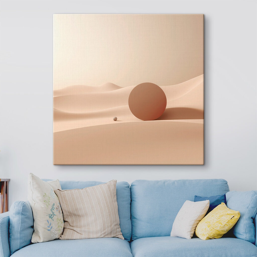 Ball and a ball in a desert Ball and a ball in a desert