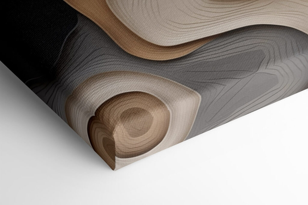 Flowing shapes in warm, neutral tones