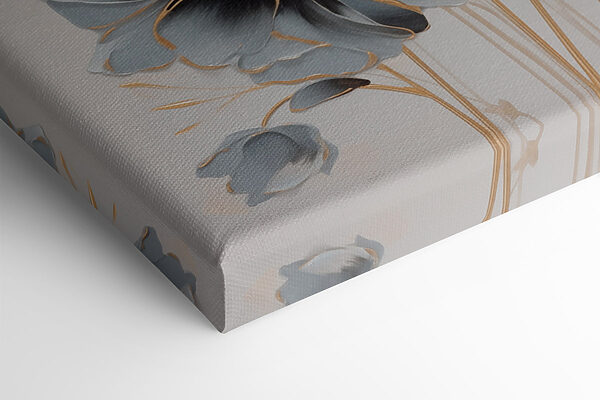 Painting of flowers on a white surface