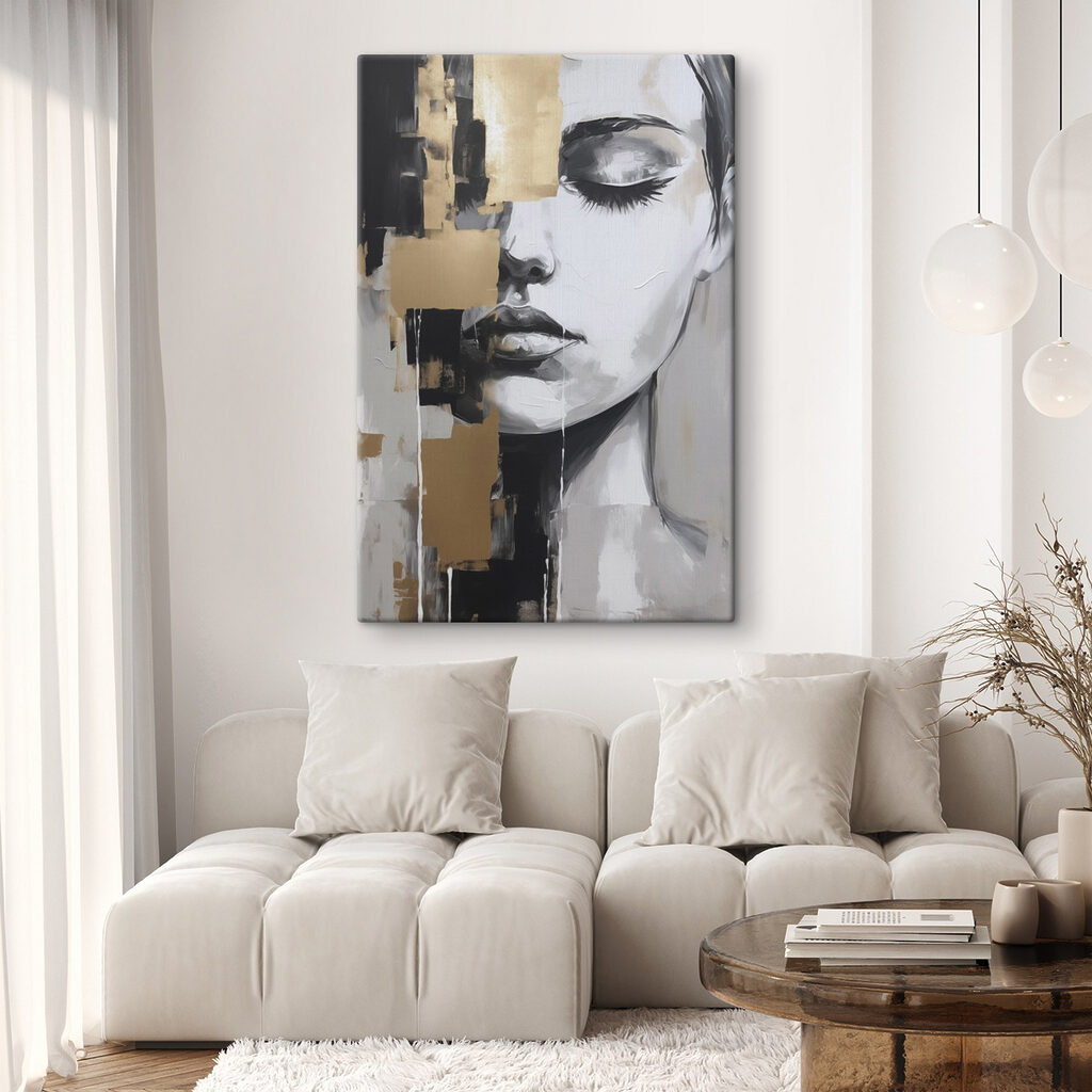 Painting of a woman's face