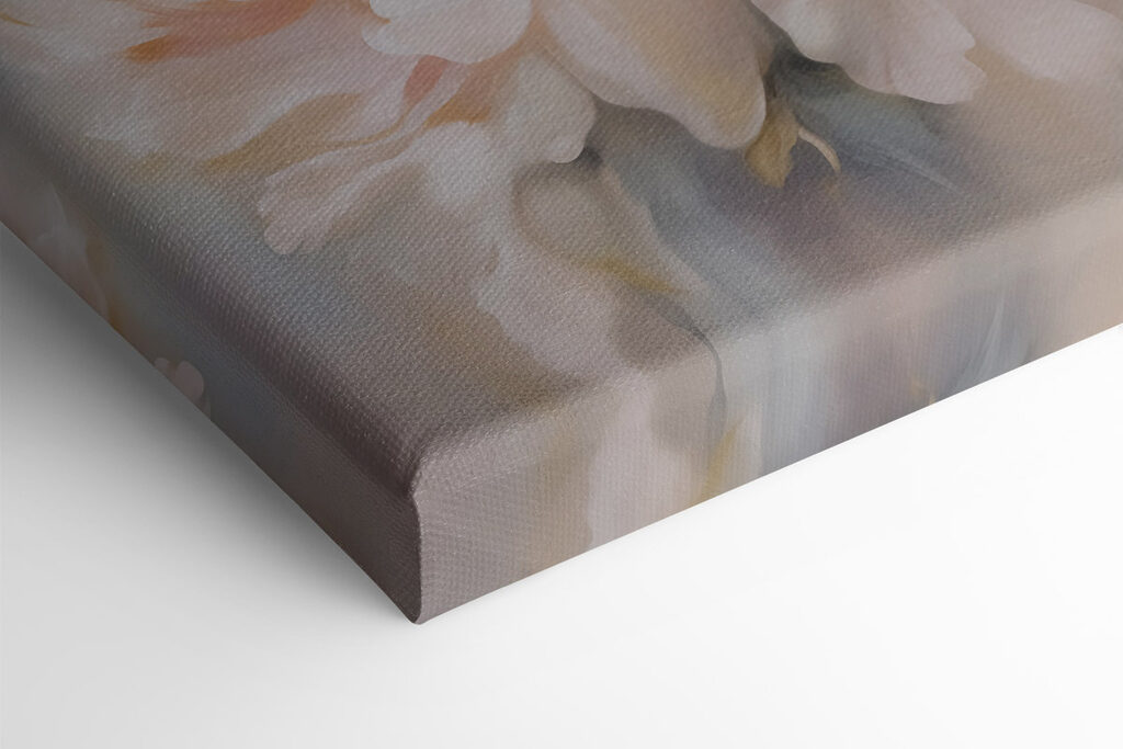 Painting of flowers on a white background Painting of flowers on a white background