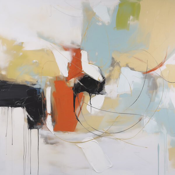 Painting of a colorful abstract art Painting of a colorful abstract art