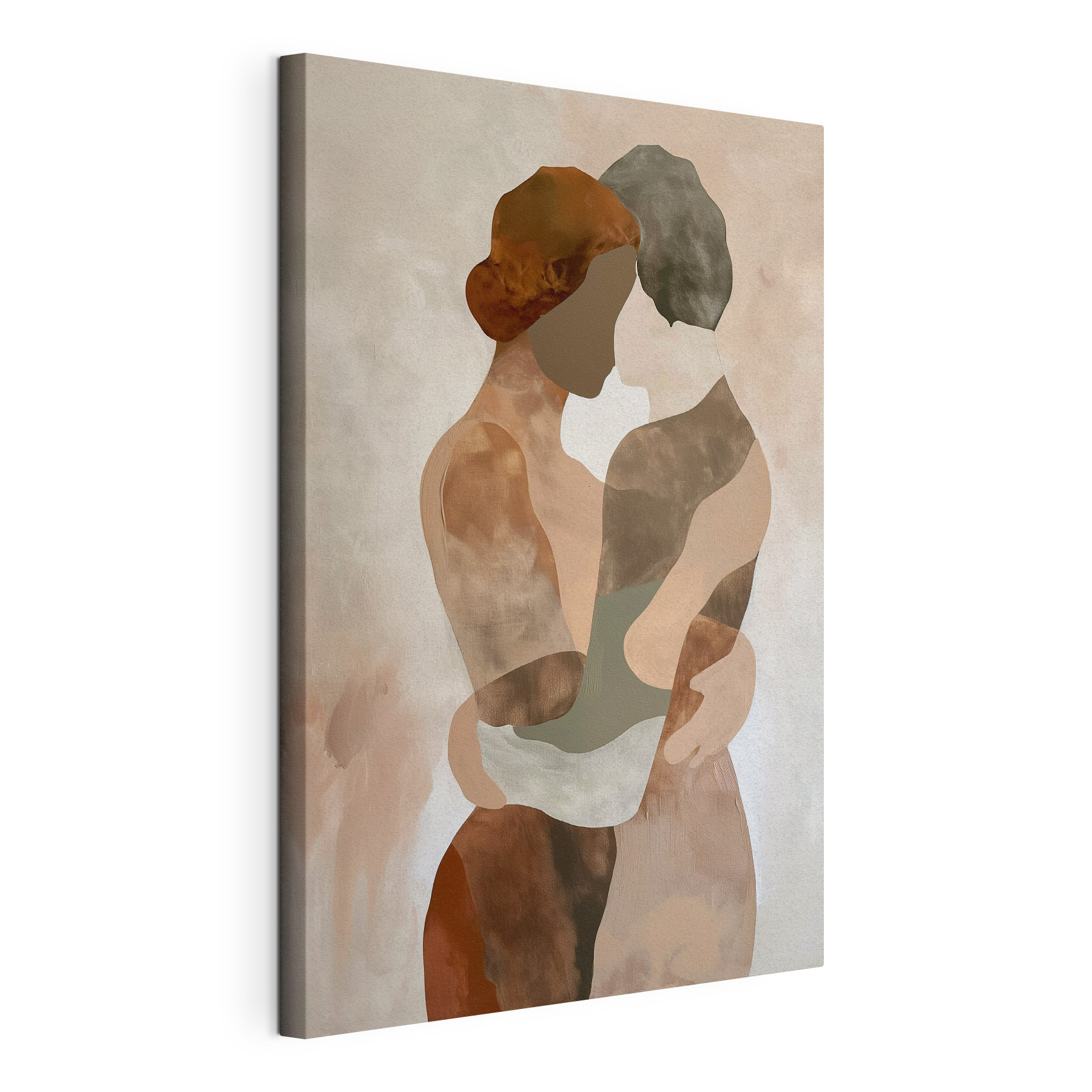 Painting of a couple of people hugging Painting of a couple of people hugging