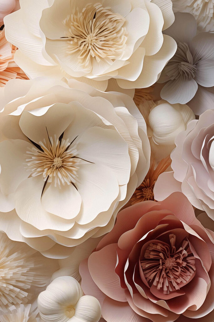 Group of paper flowers