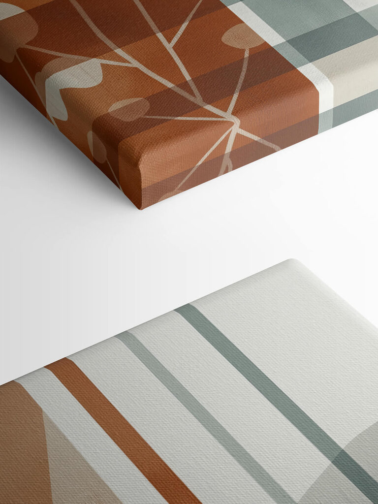 Artistic play of leaves and lines Artistic play of leaves and lines